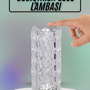 Masa ve Gece Lambası Şık ve Dayanıklı Sensörlü Şarjlı Kristal Lamba