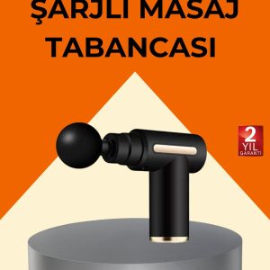 Şarjlı Kas Masaj Aleti 6 Kademe 4 Başlık Derin Doku EMS Titreşim Sporcu Masaj Tabancası