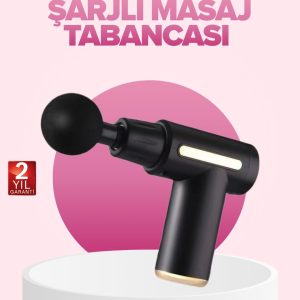 Profesyonel Masaj Tabancası 6 Kademeli Derin Kas Terapisi 4 Başlıklı Şarjlı Sessiz Motor