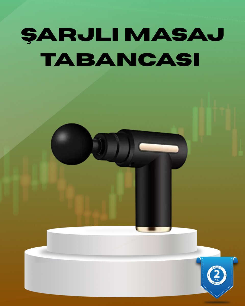 6 Kademeli Kas Masaj Tabancası 4 Başlıklı Güçlü Sessiz Sporcu Masaj Cihazı Şarjlı