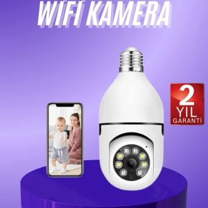 Güvenlik Kamerası Wi-Fi Özellikli 360 Derece Full Hd 1080p Ampül Kamera
