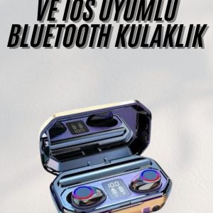 Yeni Nesil Bluetooth Kulaklık Uzun Pil Ömrü El Fenerli Dijital Şarj Göstergeli
