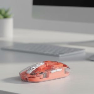 Sessiz Tıklamalı Şeffaf Mouse Bluetooth ve USB Uyumlu
