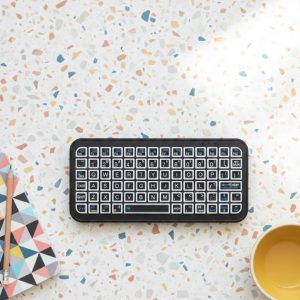 Kompakt Siyah RGB Işıklı Bluetooth Mini Klavye