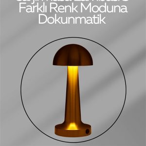 USB Şarjlı Dokunmatik LED Masa Lambası – 3 Renk Modu & Dimmer