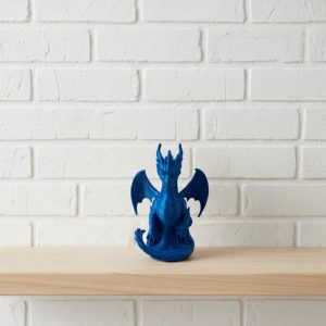 12 cm Mavi Ejderha Figürü Koleksiyonluk Dekoratif Biblo