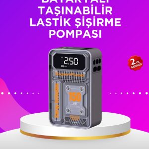 Mini Boy Elektrikli Şarjlı Yüksek Basınçlı Lastik Şişirme Pompası