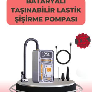 Çok Fonksiyonlu Araç Bisiklet Top Uyumlu Elektrikli Hava Pompası