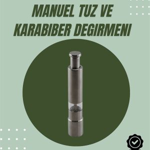 Orta Boy Kararbiber ve Tuz Öğütücü – Kolay Kullanım Şık Tasarım