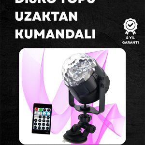 Kompakt Tasarımlı Döner Renkli LED Disko Topu - Ev ve Profesyonel Kullanım