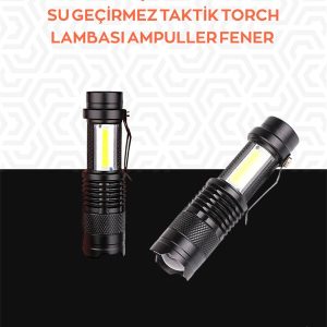 Taşınabilir Şarjlı LED Fener - 4 Modlu 2000LM Ayarlanabilir Odak