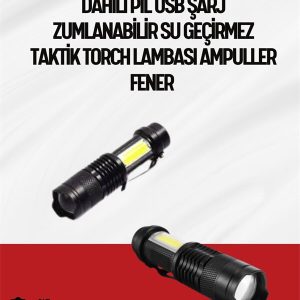 Mini Boy LED El Feneri - 2000 Lümen Su Geçirmez Tasarım