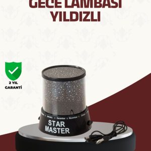 Galaxy Efektli LED Projektör Taşınabilir Yıldız Gece Lambası