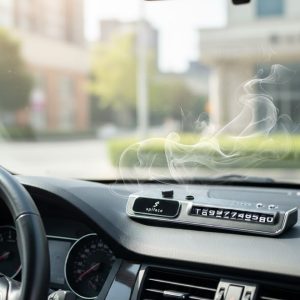 LED Işıklı Araç Ön Cam Telefon Numarası Gösterme Aparatı + 3 Seviyeli Hava Nemlendirici