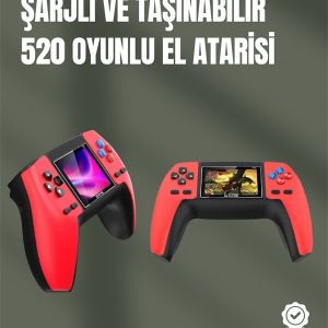 P5 GamePad Retro Konsol – Nostaljik Oyun Deneyimi 520 Klasik Oyun Seçeneği