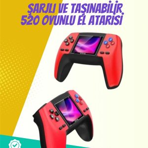 P5 Retro GamePad – Kompakt Tasarım 520 Oyun Nostalji Sevenlere Özel