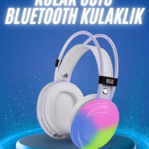 RGB Işıklı Yüksek Ses Kaliteli Kablosuz Kulak Üstü Bluetooth Kulaklık