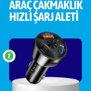 55W Güçlü Araç Şarj Cihazı Power Delivery Destekli