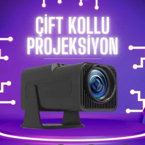Çift Kollu Projeksiyon Taşınabilir Game Projektör Full Hd 1080P 4k Projeksiyon Gamepad