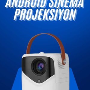HD Ayaklı Portatif Projeksiyon Cihazı Android İşlemcili Sinema Projektörü