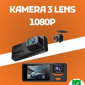 3 Kanallı Araç DVR – Ön + İç + Arka Kamera ile Tam Kapsama Yüksek Güvenlik