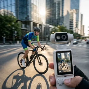 4K Ultra HD Taşınabilir Vlog Kamerası Otomatik Fokus ve 180 Derece Döner Lens