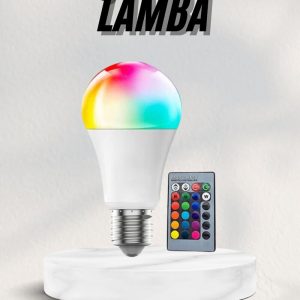 Akıllı RGB Led Ampul Led Uzaktan Kumandalı Renk Değiştiren Ampul
