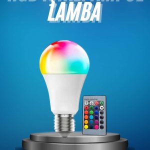 Ayarlanabilir Parlaklık RGB Led Ampul Beyaz Lamba Ve Renkli Ampul