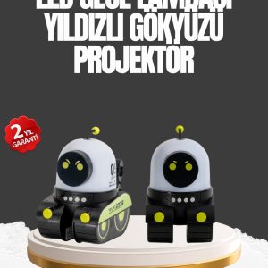 Çocuk Odası İçin Müzikli ve Işıklı Robot Projektör