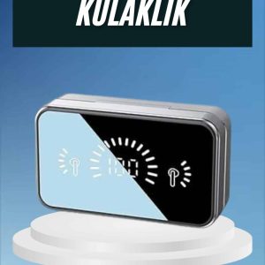 Powerbankli Bluetooth Kulaklık Yüksek Ses Aynalı Çift Dijital Gösterge Ekranı