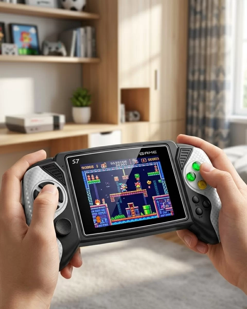 620 Oyunlu Taşınabilir Oyun Konsolu HD Ekran TV Bağlantılı Şarjlı
