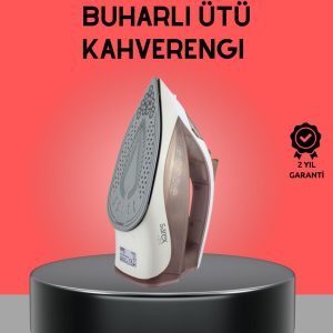 Kahverengi Buharlı Ütü 2200W Sürekli Buhar 120 g Şok Buhar