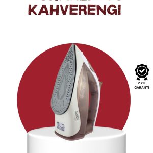 Seramik Tabanlı Buharlı Ütü 2200W Dikey Ütüleme 300ml Kahverengi