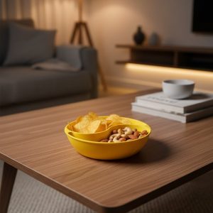 Sarı Çerezlik Kase Seti 4 Adet 3x12 cm