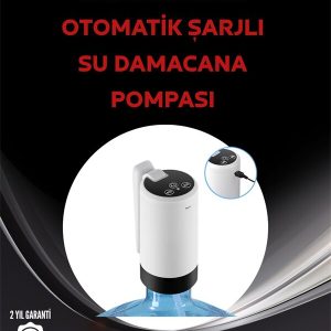Otomatik Şarjlı Damacana Pompası Ev Ofis Kamp Kullanım