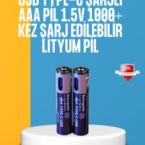 1200mWh Kapasiteli Lityum AAA Pil – Düşük Enerji Tüketen Cihazlar İçin Maksimum Dayanıklılık