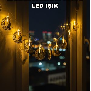 Dekoratif Ramazan Ay Işığı Secde Eden Adam Figürlü