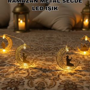 Ramazan Ay Işığı Secde Eden Adam Silüetli LED Peri Işığı