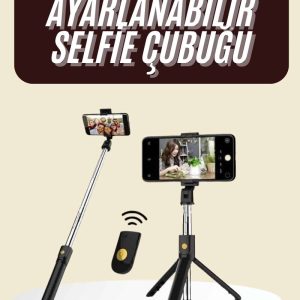 Cep Telefonu Tripod Standı Manyetik Selfie Sopa Bluetooth Uzaktan Kumandalı