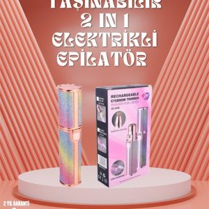 Paslanmaz Çelik Bıçaklı USB Epilatör – Kaş Üst Dudak ve Çene Tüy Temizleyici