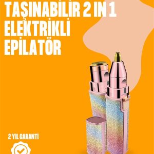 Mini USB Şarjlı Elektrikli Epilatör – Kaş ve Yüz Tüy Temizliği İçin 2'si 1 Arada