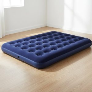 Dış Mekan Şişme Yatak Çift Kişilik Flokeli Yüzey Konforlu Kullanım