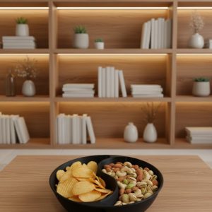 Siyah Çerezlik Kase Seti 4 Adet 3x12 cm