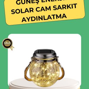 Solar Güneş Enerjili Dekoratif Cam Lamba