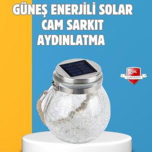 Suya Dayanıklı Güneş Enerjili Cam Şişe Sarkıt Lamba