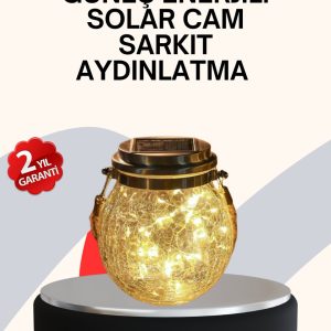 Dekoratif Solar Cam Şişe LED Lamba Gün Işığı Renk