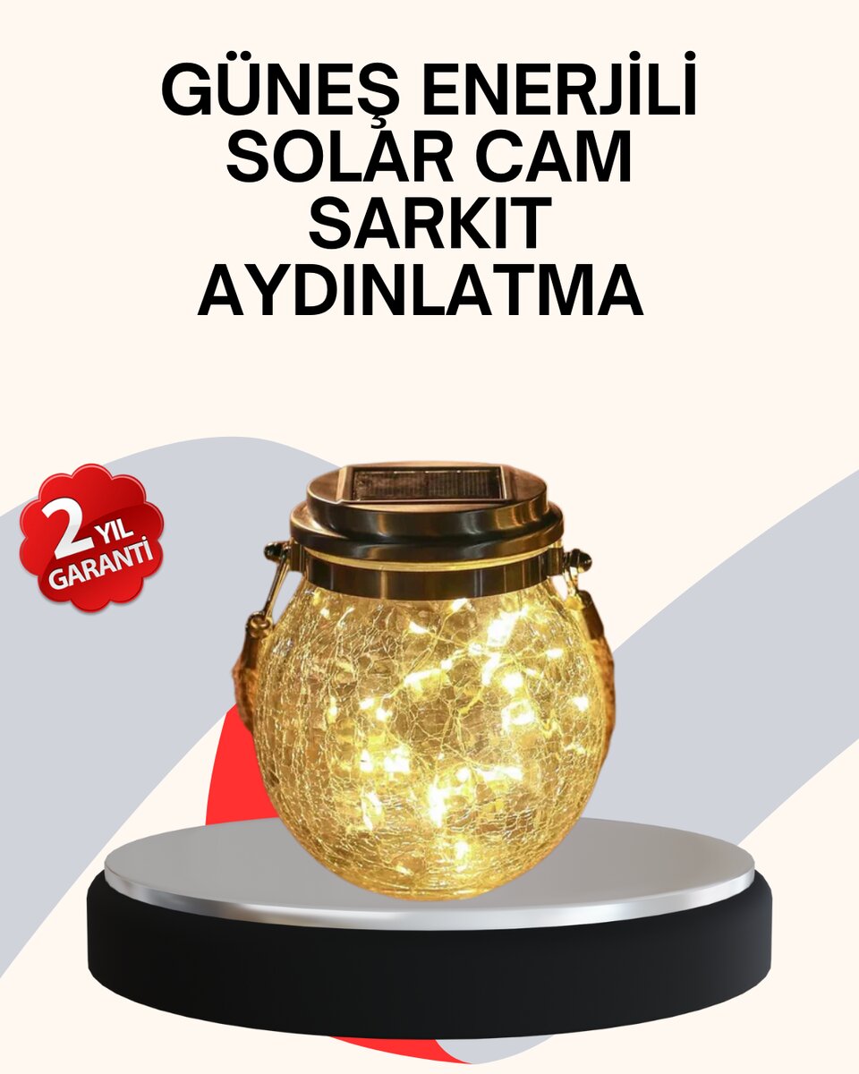 Dekoratif Solar Cam Şişe LED Lamba Gün Işığı Renk