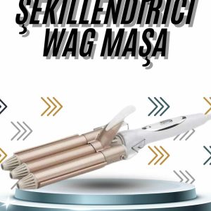 Wag Maşa Profesyonel Saç Şekillendirici İyon Özellikli Isı Kademeli