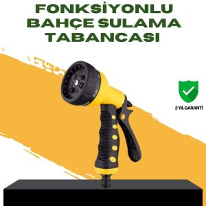 Bahçe Sulama Tabancası Hortum Ucu 8 Fonksiyonlu Ayarlanabilir