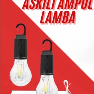 Şarjlı Aydınlatma Ampul Tasarımlı Ambians Işık Askılı Kamp Lambası